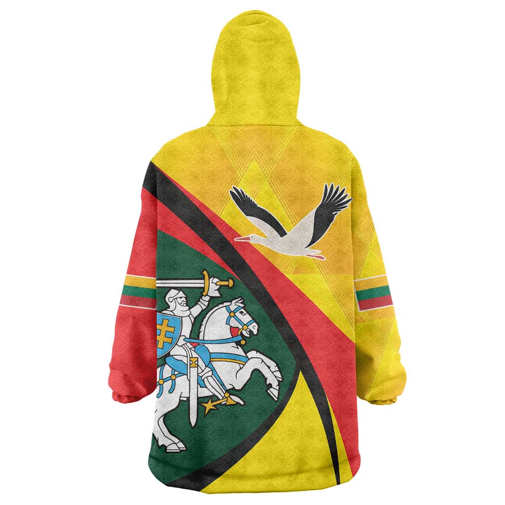 Lithuania Coat of Arms Wearable Blanket Hoodie Vytis and Gandras LT17 - Wonder Print Shop