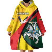 Lithuania Coat of Arms Wearable Blanket Hoodie Vytis and Gandras LT17 - Wonder Print Shop