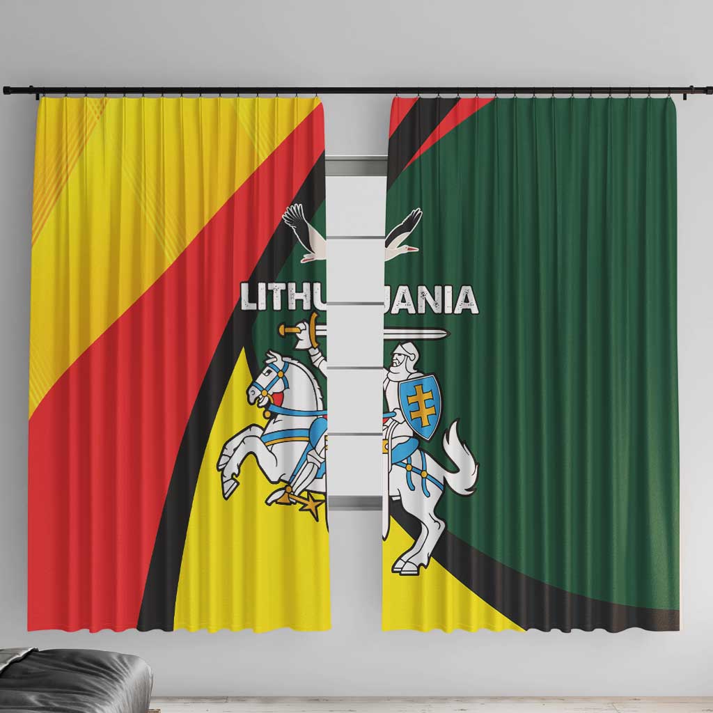Lithuania Coat of Arms Window Curtain Vytis and Gandras LT17 - Wonder Print Shop