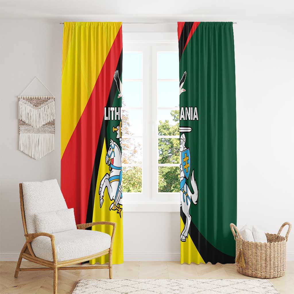 Lithuania Coat of Arms Window Curtain Vytis and Gandras LT17 - Wonder Print Shop