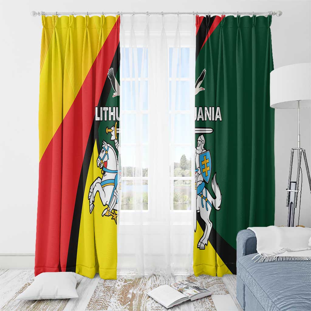 Lithuania Coat of Arms Window Curtain Vytis and Gandras LT17 - Wonder Print Shop