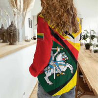 Lithuania Coat of Arms Women Casual Shirt Vytis and Gandras LT17 - Wonder Print Shop