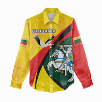 Lithuania Coat of Arms Women Casual Shirt Vytis and Gandras LT17 - Wonder Print Shop