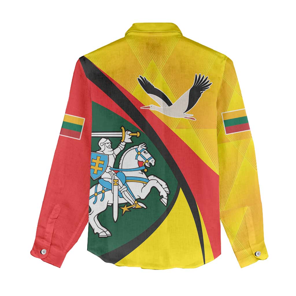 Lithuania Coat of Arms Women Casual Shirt Vytis and Gandras LT17 - Wonder Print Shop