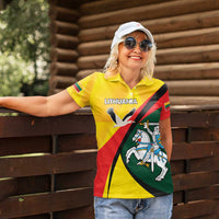 Lithuania Coat of Arms Women Polo Shirt Vytis and Gandras LT17 - Wonder Print Shop