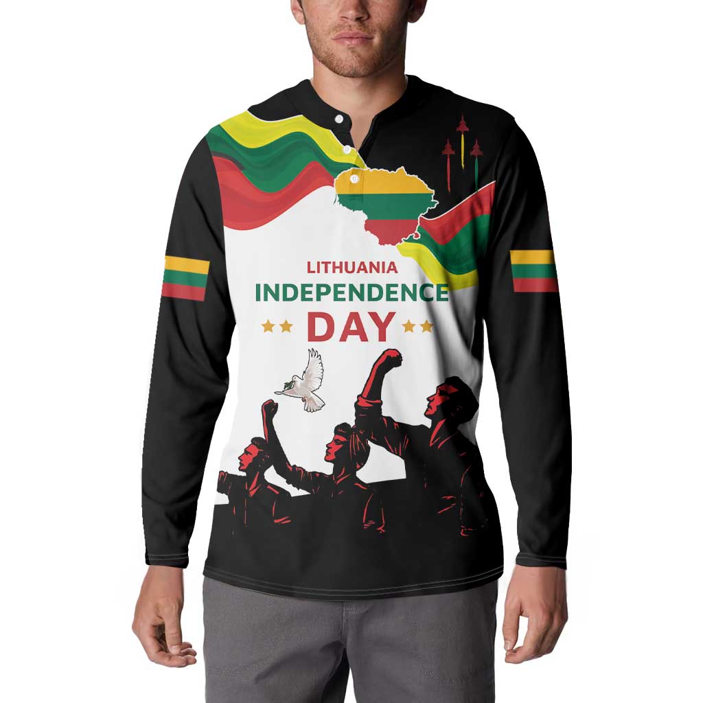 Lithuania Independence Day Button Sweatshirt 16th February