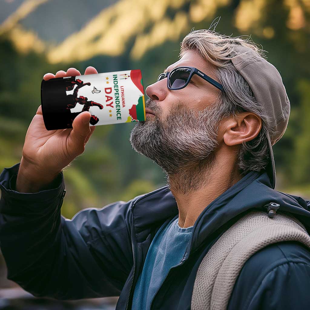 Lithuania Independence Day 4 in 1 Can Cooler Tumbler 16th February