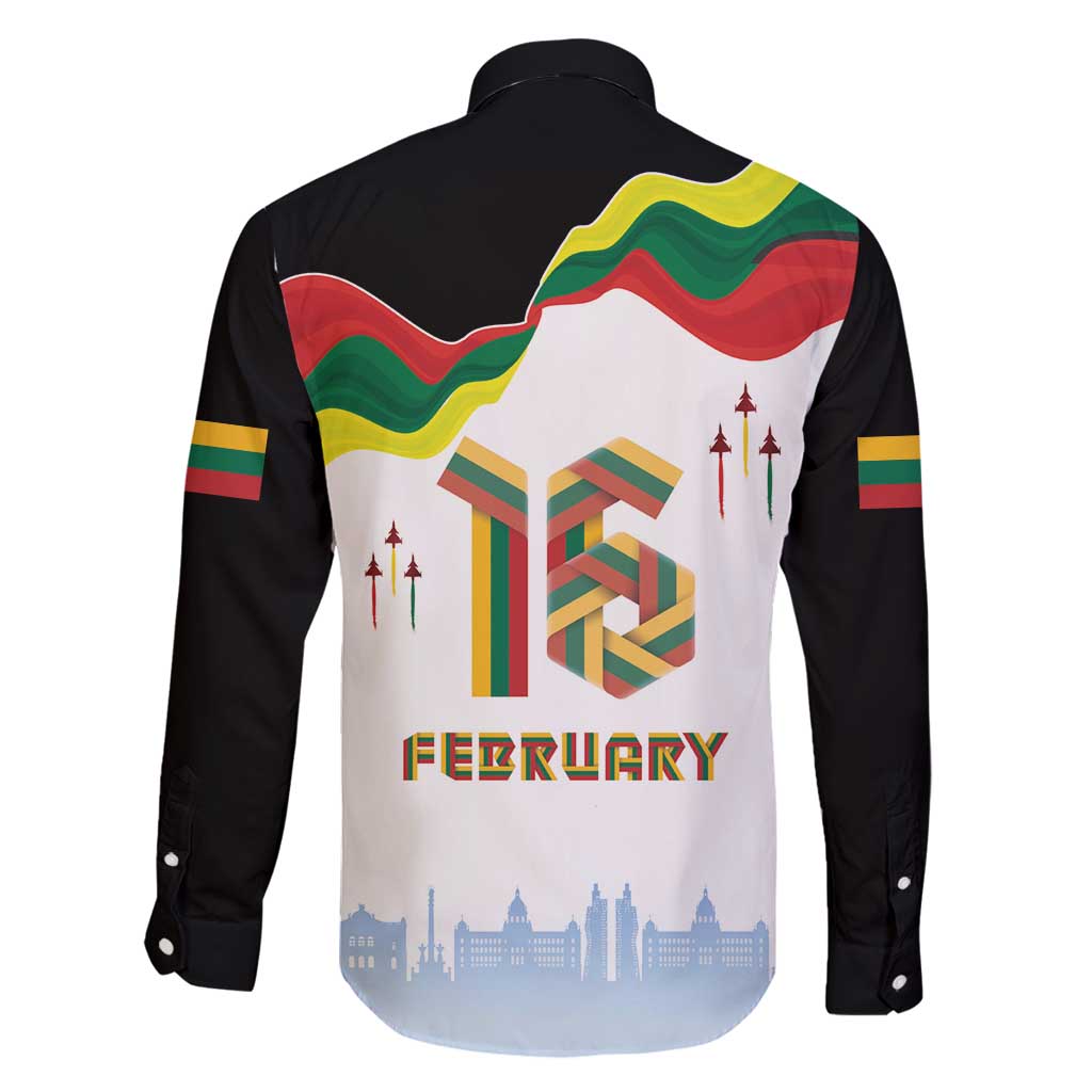 Lithuania Independence Day Family Matching Long Sleeve Bodycon Dress and Hawaiian Shirt 16th February