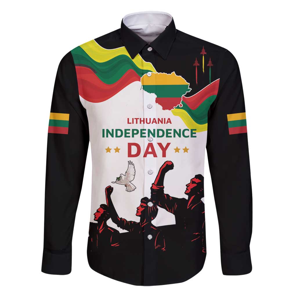 Lithuania Independence Day Family Matching Off Shoulder Maxi Dress and Hawaiian Shirt 16th February