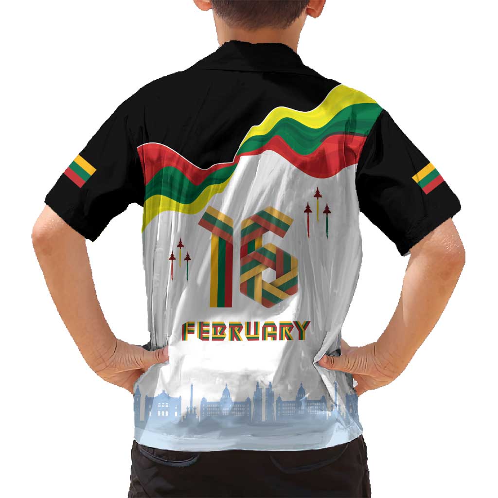 Lithuania Independence Day Family Matching Puletasi and Hawaiian Shirt 16th February