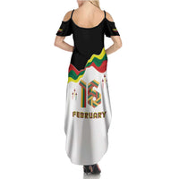 Lithuania Independence Day Family Matching Summer Maxi Dress and Hawaiian Shirt 16th February