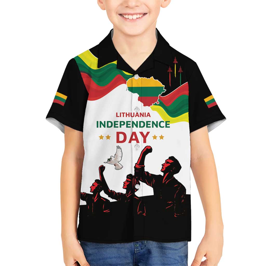 Lithuania Independence Day Family Matching Summer Maxi Dress and Hawaiian Shirt 16th February
