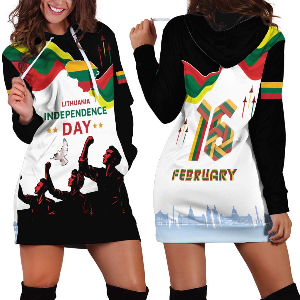 Lithuania Independence Day Hoodie Dress 16th February