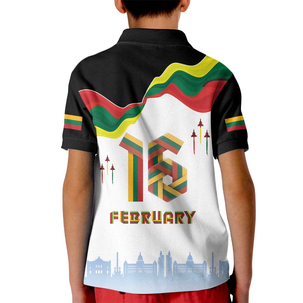 Lithuania Independence Day Kid Polo Shirt 16th February