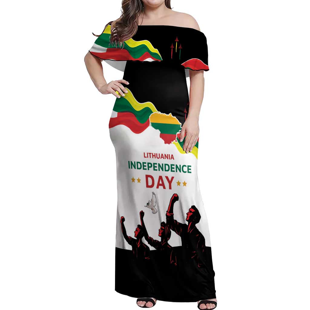 Lithuania Independence Day Off Shoulder Maxi Dress 16th February