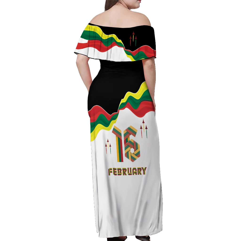 Lithuania Independence Day Off Shoulder Maxi Dress 16th February
