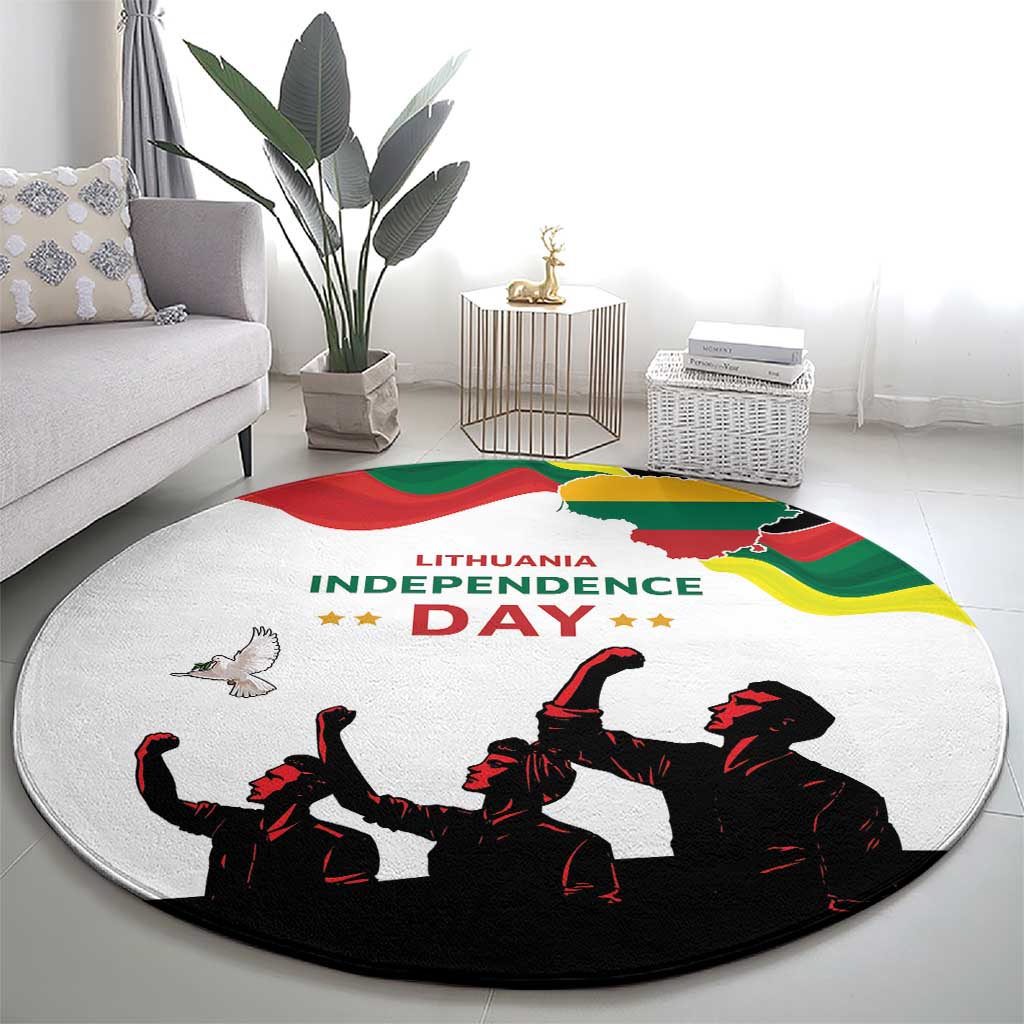 Lithuania Independence Day Round Carpet 16th February LT17 - Wonder Print Shop