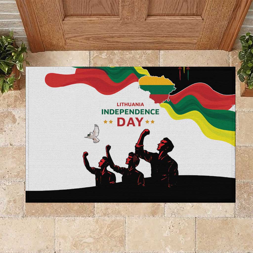 Lithuania Independence Day Rubber Doormat 16th February LT17 - Wonder Print Shop
