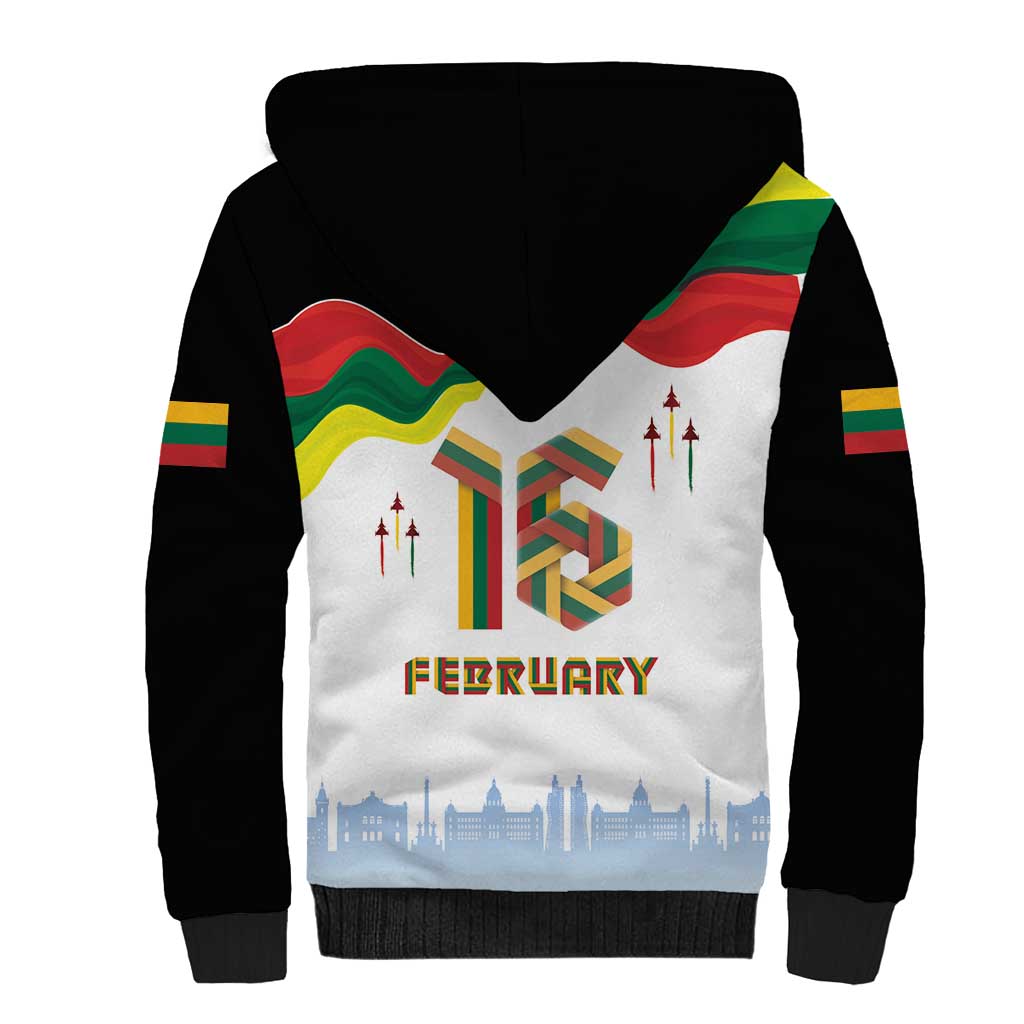 Lithuania Independence Day Sherpa Hoodie 16th February LT17 - Wonder Print Shop