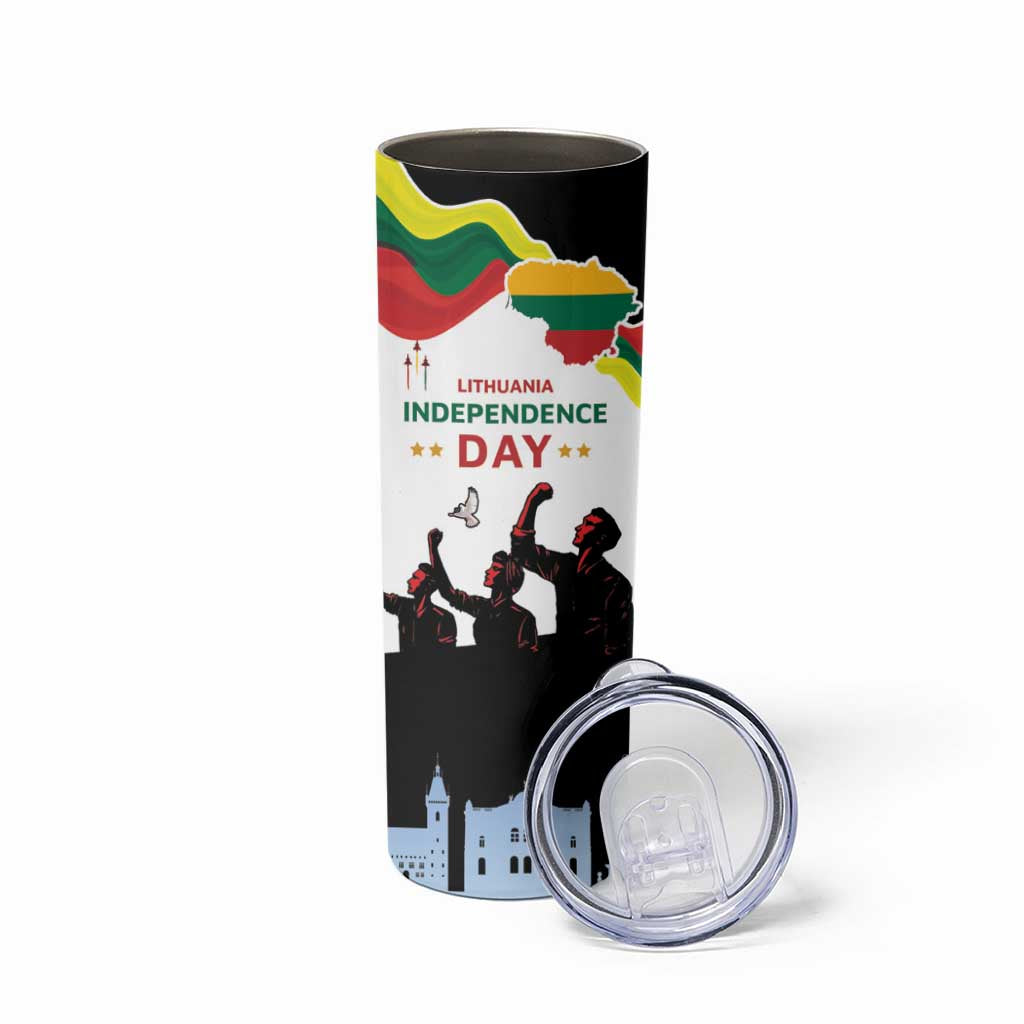 Lithuania Independence Day Skinny Tumbler 16th February LT17 - Wonder Print Shop
