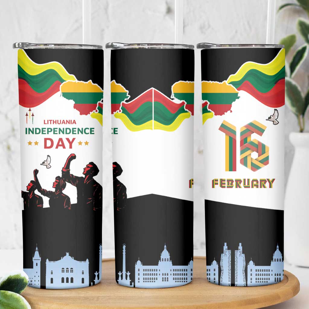Lithuania Independence Day Skinny Tumbler 16th February LT17 - Wonder Print Shop