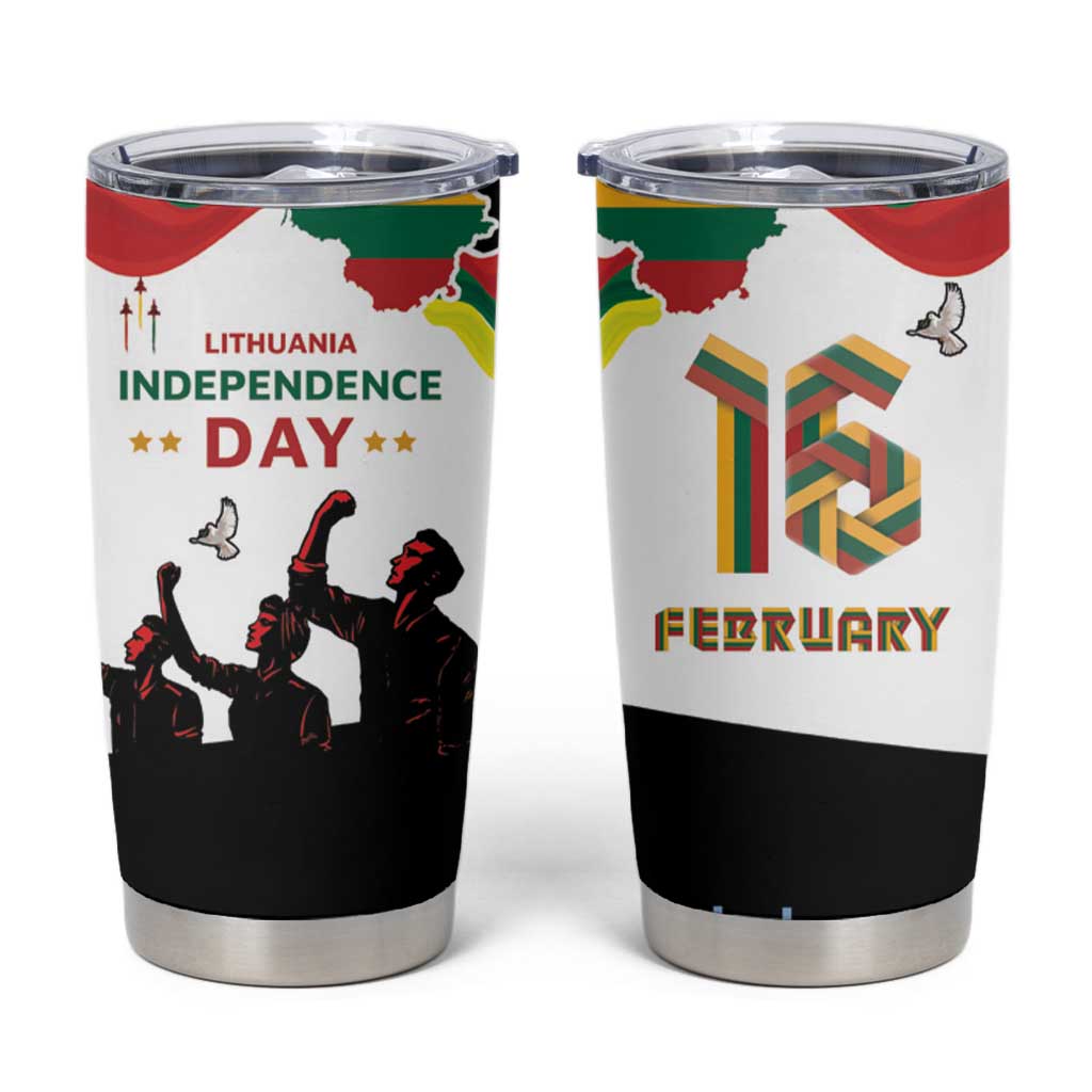 Lithuania Independence Day Tumbler Cup 16th February LT17 - Wonder Print Shop