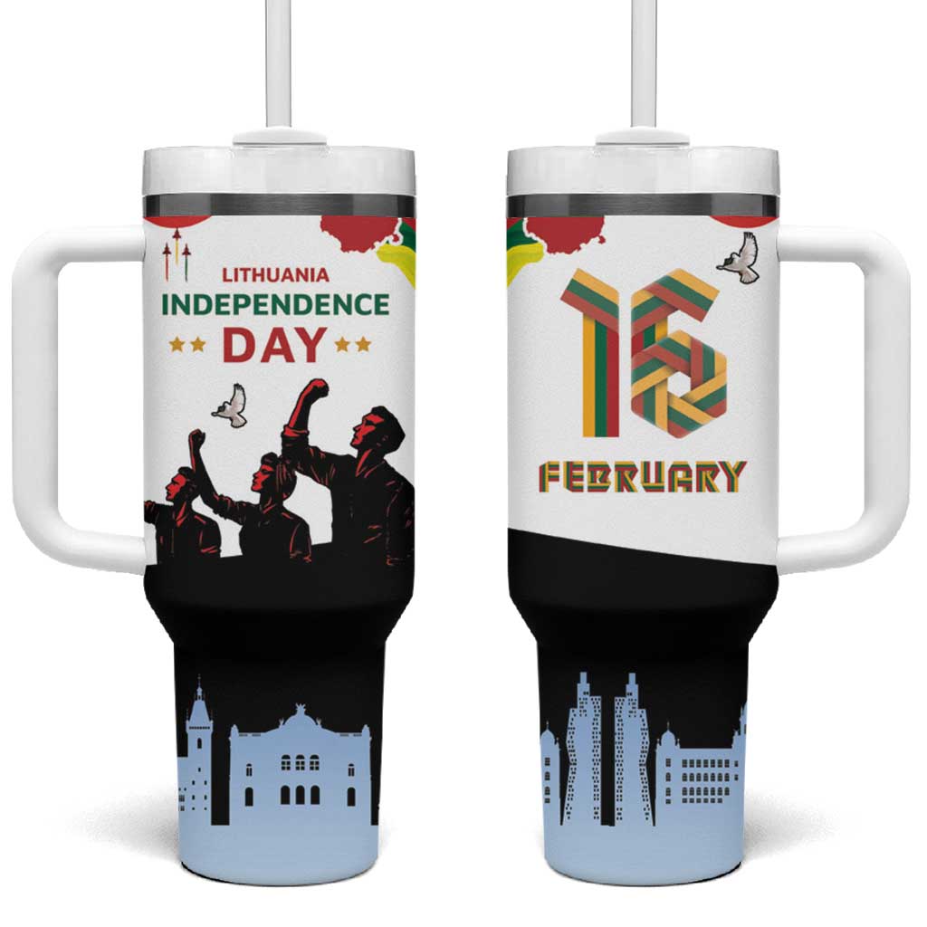 Lithuania Independence Day Tumbler With Handle 16th February LT17 - Wonder Print Shop