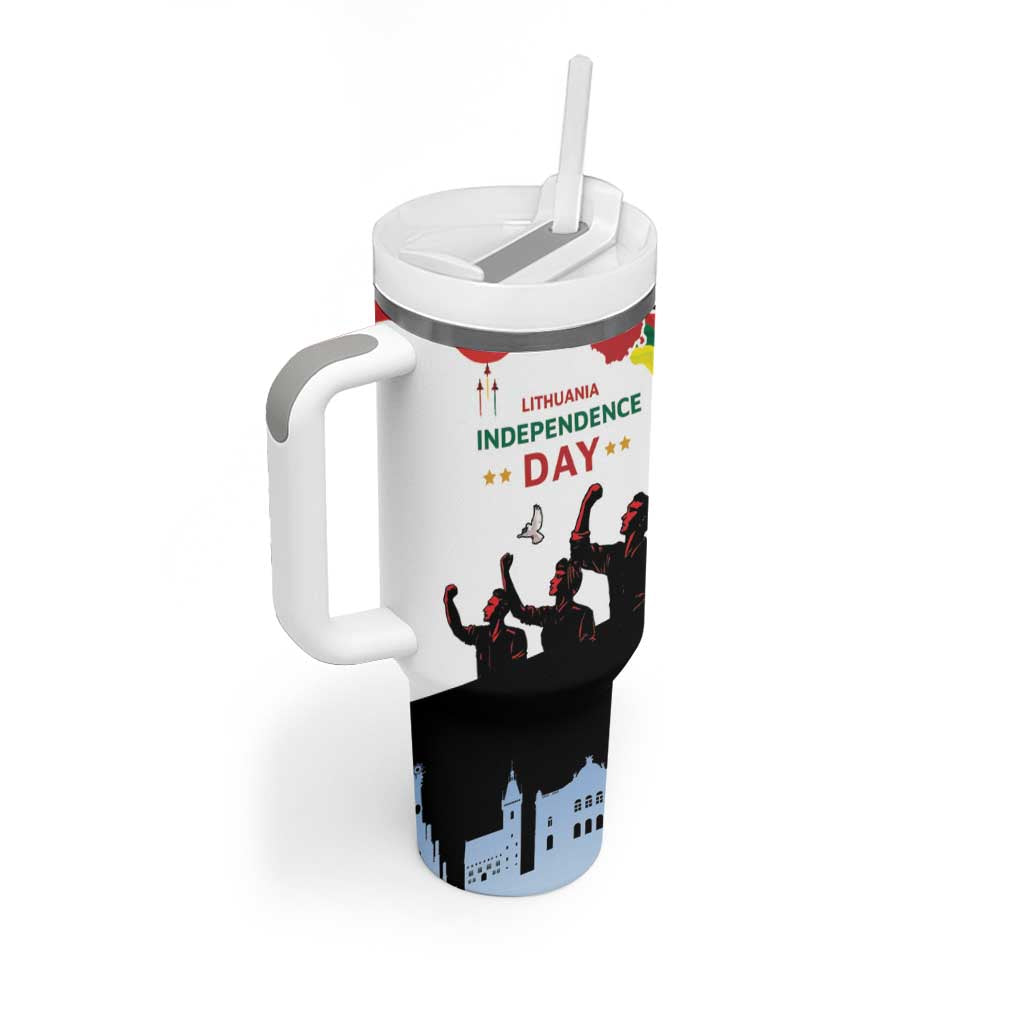 Lithuania Independence Day Tumbler With Handle 16th February LT17 - Wonder Print Shop