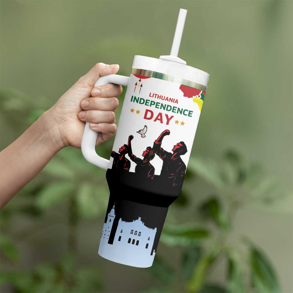 Lithuania Independence Day Tumbler With Handle 16th February LT17 - Wonder Print Shop