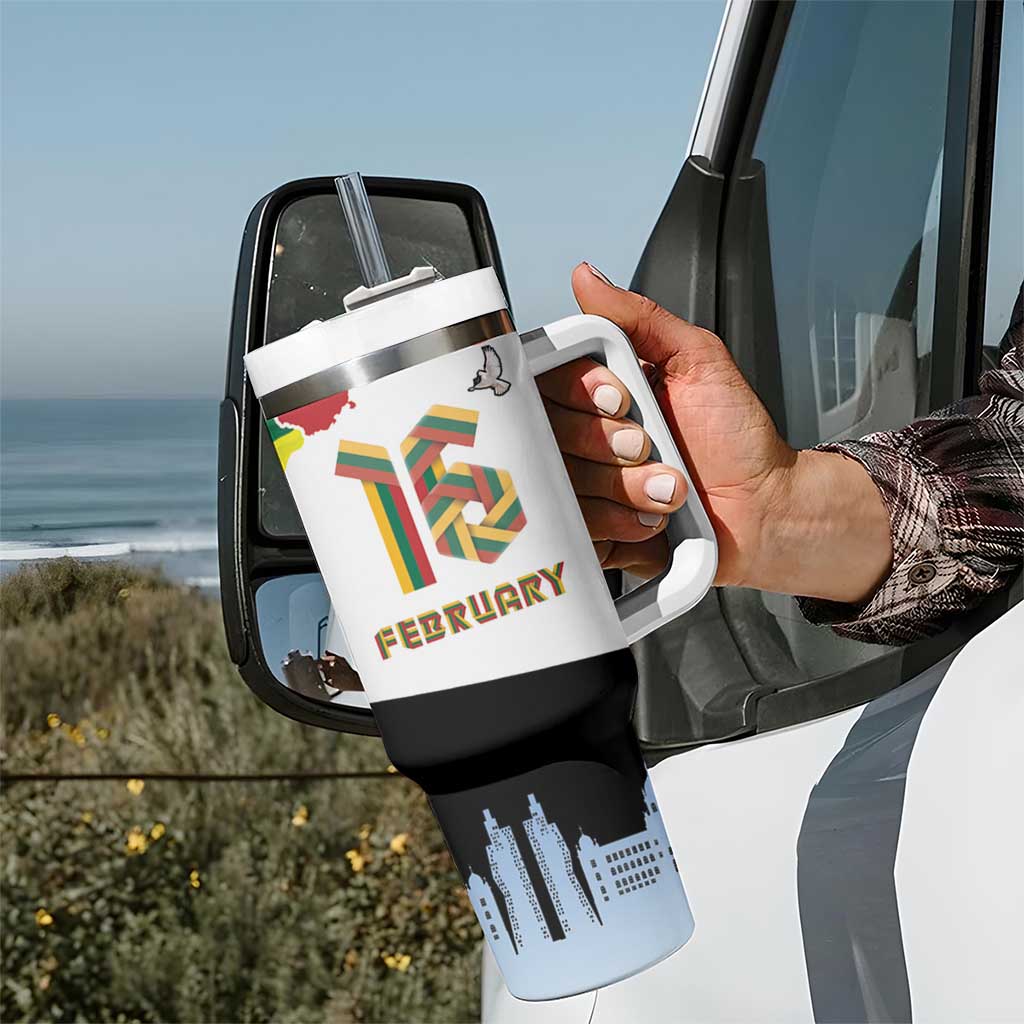 Lithuania Independence Day Tumbler With Handle 16th February LT17 - Wonder Print Shop