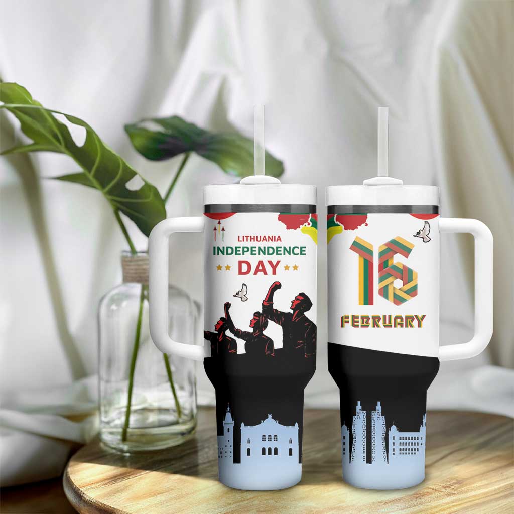 Lithuania Independence Day Tumbler With Handle 16th February LT17 - Wonder Print Shop