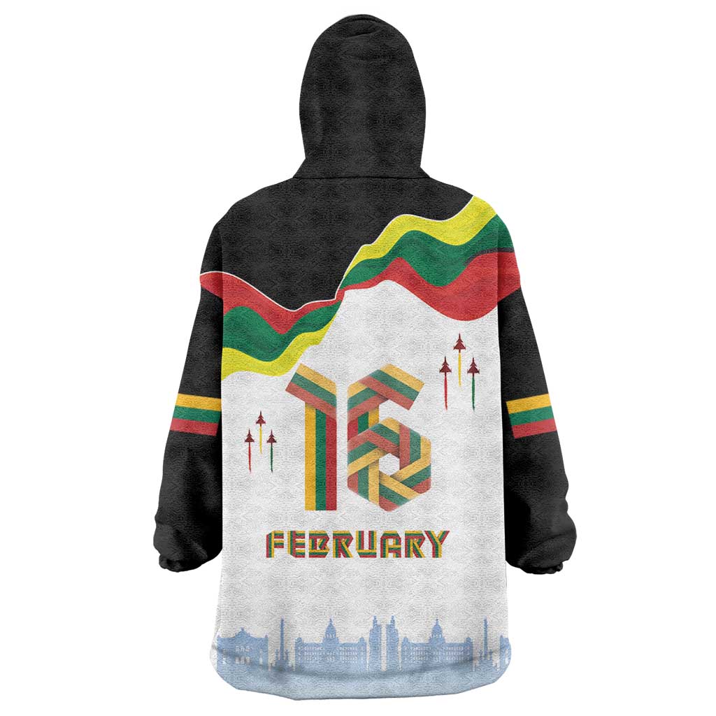 Lithuania Independence Day Wearable Blanket Hoodie 16th February LT17 - Wonder Print Shop