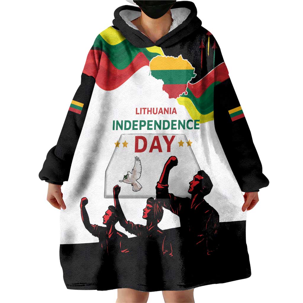 Lithuania Independence Day Wearable Blanket Hoodie 16th February LT17 - Wonder Print Shop