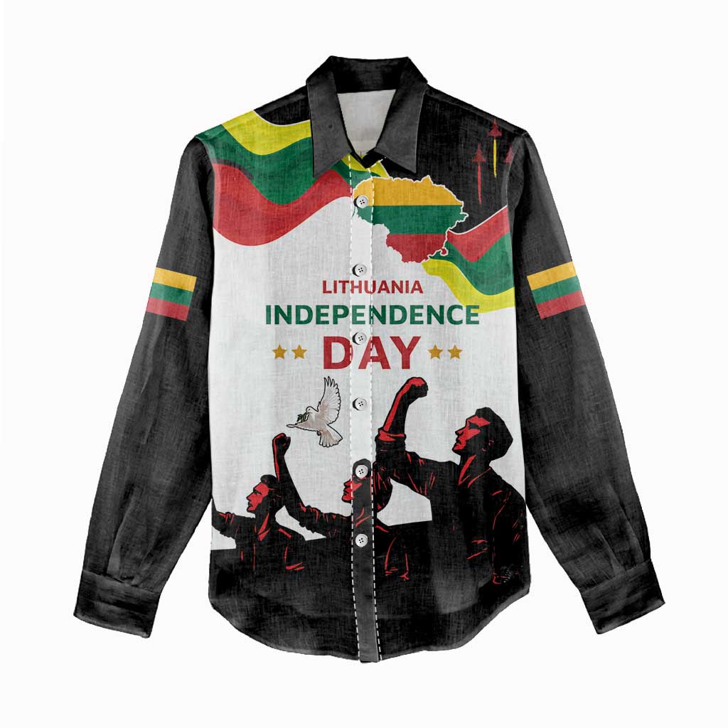 Lithuania Independence Day Women Casual Shirt 16th February LT17 - Wonder Print Shop