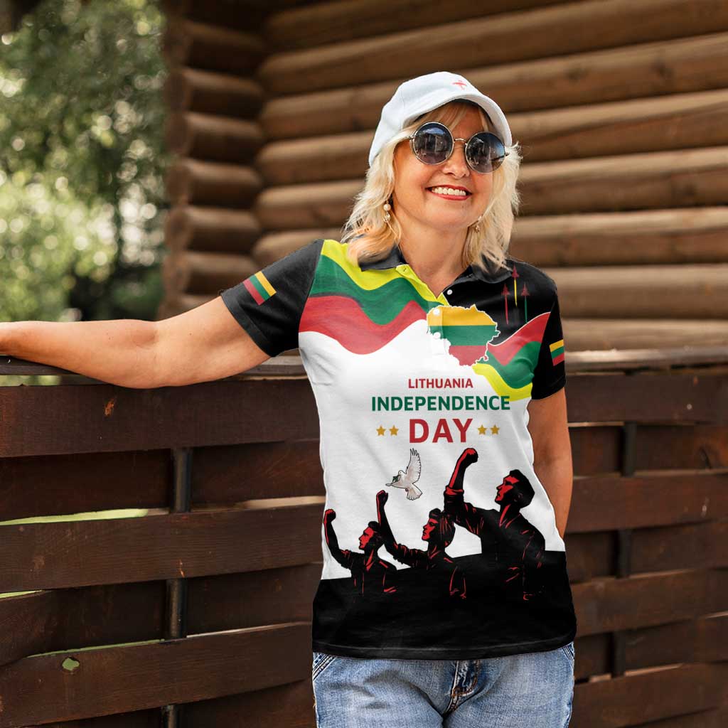 Lithuania Independence Day Women Polo Shirt 16th February LT17 - Wonder Print Shop