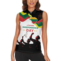 Lithuania Independence Day Women Sleeveless Polo Shirt 16th February LT17 - Wonder Print Shop