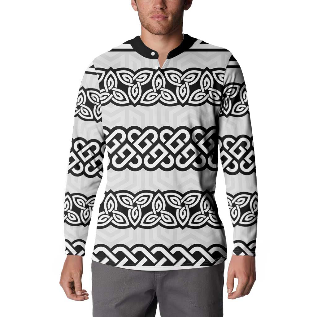 Ireland Celtic Pattern Button Sweatshirt Celtic Knot