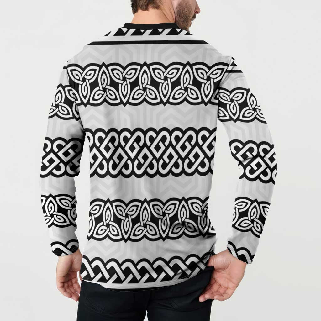 Ireland Celtic Pattern Button Sweatshirt Celtic Knot