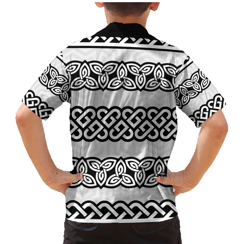 Ireland Celtic Pattern Family Matching Mermaid Dress and Hawaiian Shirt Celtic Knot