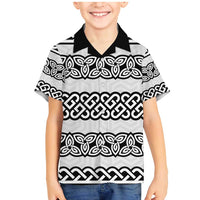 Ireland Celtic Pattern Family Matching Mermaid Dress and Hawaiian Shirt Celtic Knot