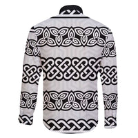 Ireland Celtic Pattern Family Matching Off The Shoulder Long Sleeve Dress and Hawaiian Shirt Celtic Knot