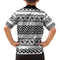 Ireland Celtic Pattern Family Matching Off Shoulder Maxi Dress and Hawaiian Shirt Celtic Knot