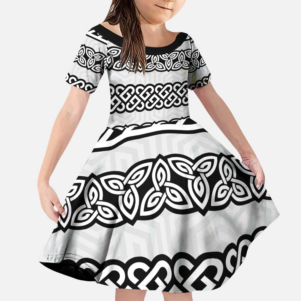 Ireland Celtic Pattern Family Matching Puletasi and Hawaiian Shirt Celtic Knot