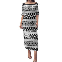 Ireland Celtic Pattern Family Matching Puletasi and Hawaiian Shirt Celtic Knot