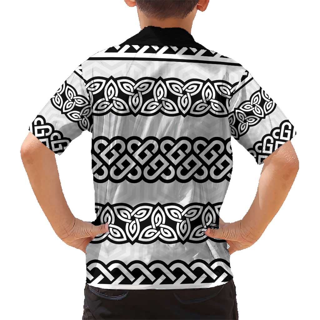 Ireland Celtic Pattern Family Matching Short Sleeve Bodycon Dress and Hawaiian Shirt Celtic Knot