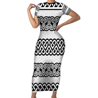 Ireland Celtic Pattern Family Matching Short Sleeve Bodycon Dress and Hawaiian Shirt Celtic Knot