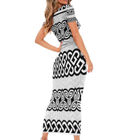 Ireland Celtic Pattern Family Matching Short Sleeve Bodycon Dress and Hawaiian Shirt Celtic Knot