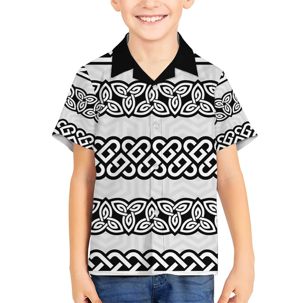 Ireland Celtic Pattern Family Matching Short Sleeve Bodycon Dress and Hawaiian Shirt Celtic Knot