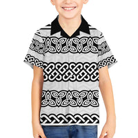 Ireland Celtic Pattern Family Matching Short Sleeve Bodycon Dress and Hawaiian Shirt Celtic Knot