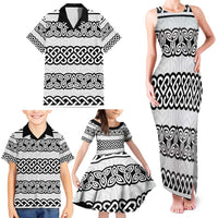 Ireland Celtic Pattern Family Matching Tank Maxi Dress and Hawaiian Shirt Celtic Knot